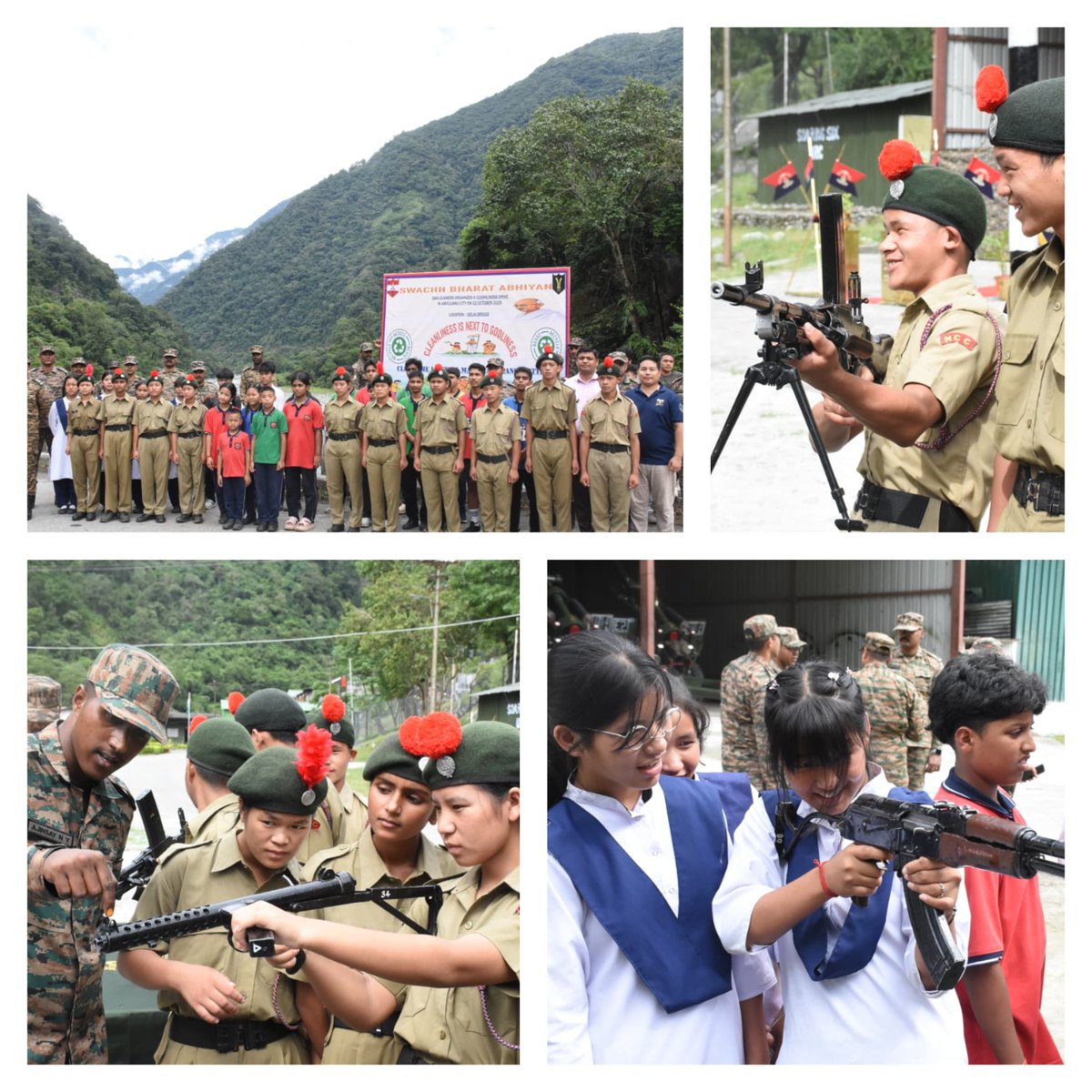Spearcorps's tweet image. As part of the #SwachhBharatAbhiyan, #SpearCorps organised a cleanliness drive at #Hayuliang in #Anjaw district of #ArunachalPradesh. Students from various schools of #Hayuliang participated in the Cleanliness Drive at Delai Bridge. The event included a #RunForFun for the cause…