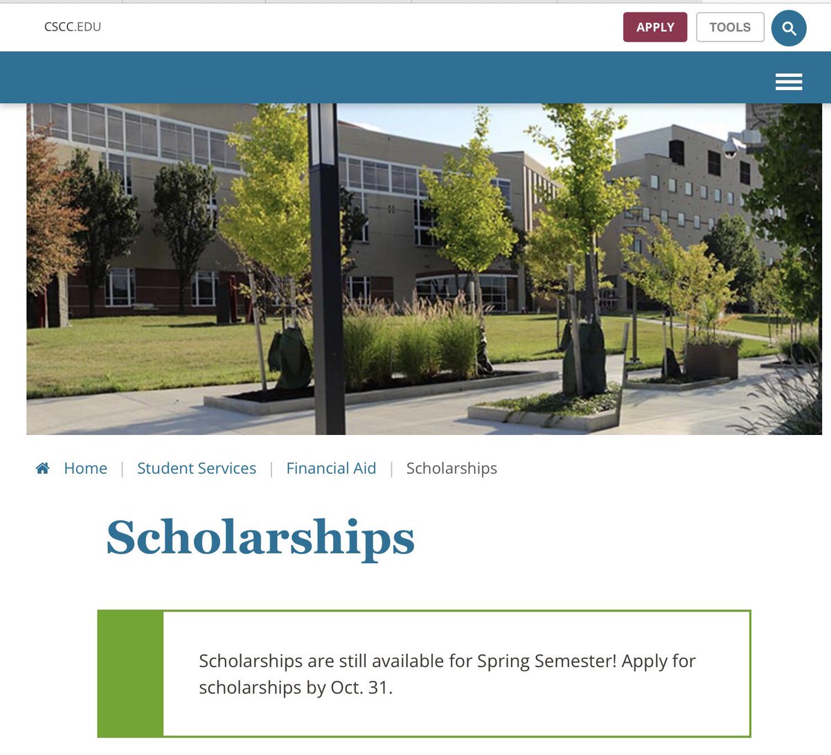 CSCC_Delaware's tweet image. Just a reminder that the last day to apply for Spring Semester scholarships is October 31st. Apply today!