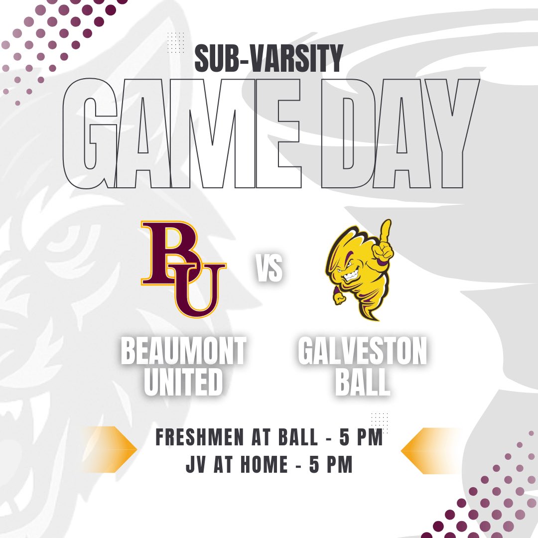 BmtUnitedFtbl's tweet image. Today’s Freshmen game will be played at Spoor Field in Galveston. #ThursdayNightLights