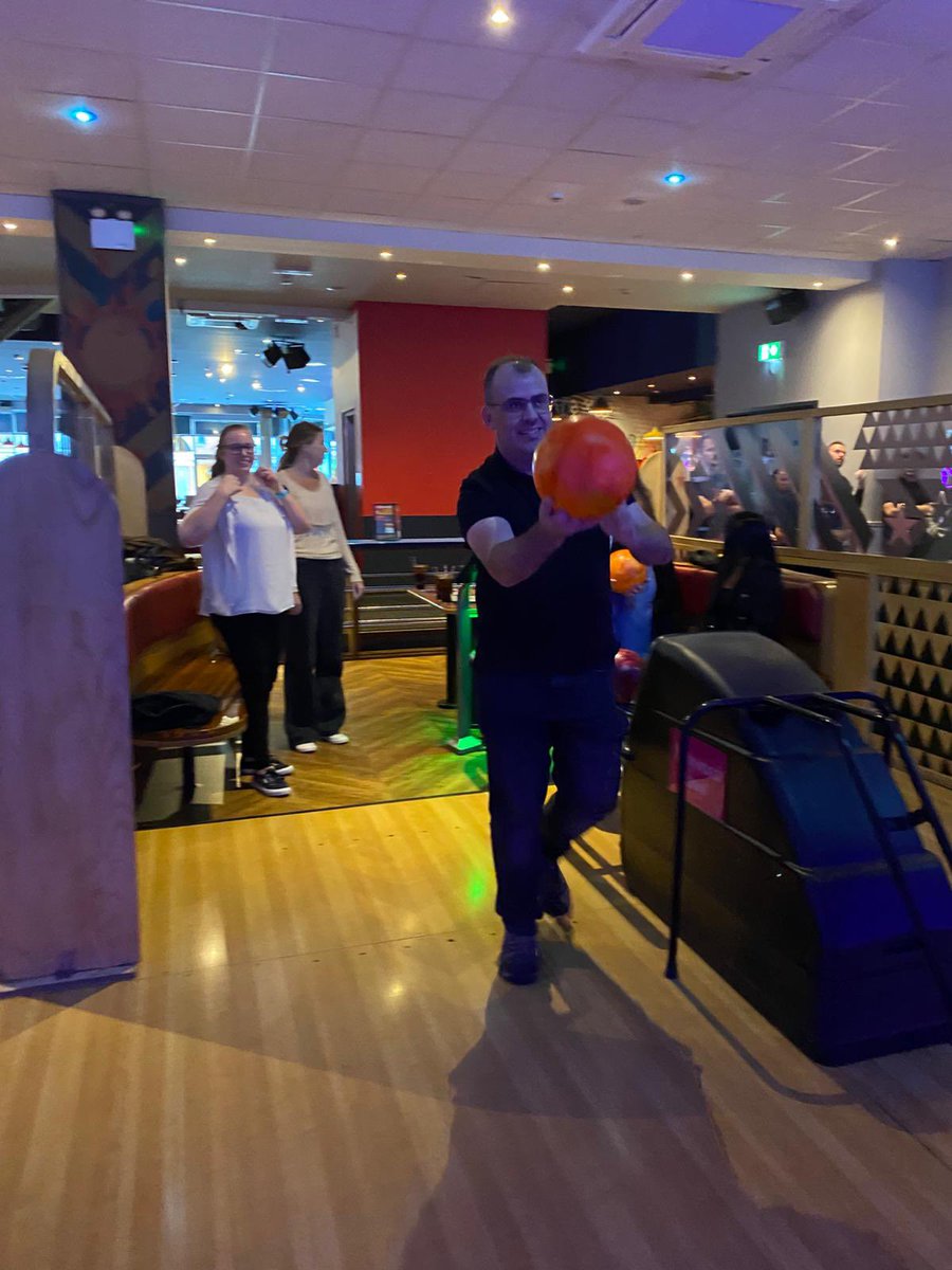 Head of New Business, Andy Pepler, ready to score his strike at the <a href="/HiggsLLP/">Higgs LLP</a> and <a href="/spinalinjuries/">Spinal Injuries Association</a> charity bowling event in Birmingham! #BowlingForGood #EmpowerRecovery