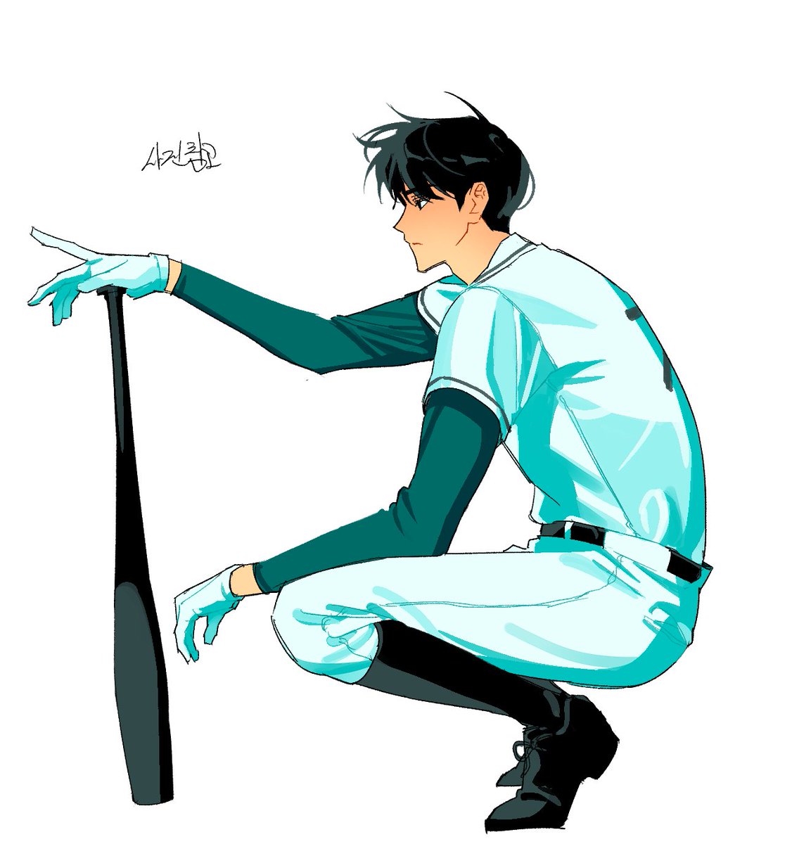 모작 하는데 그릴만한 캐가 없어서 쨍 그림
이지훈은 투수지만…