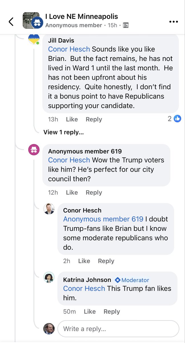 Brian Strahan supporters are making the case on the I Love NE FB group to vote for Brian because he’s liked by republicans. When the person initially making this point tried to then distance it from saying Trump supporters like him, the Trump supporting moderator confirmed it.