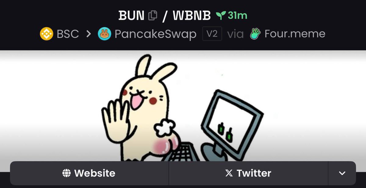 aped $BUN here BNB good
Meme send it

x.com/BunOnBinance/s…

t.me/the_defi_inves…

dexscreener.com/bsc/0x02A08696…