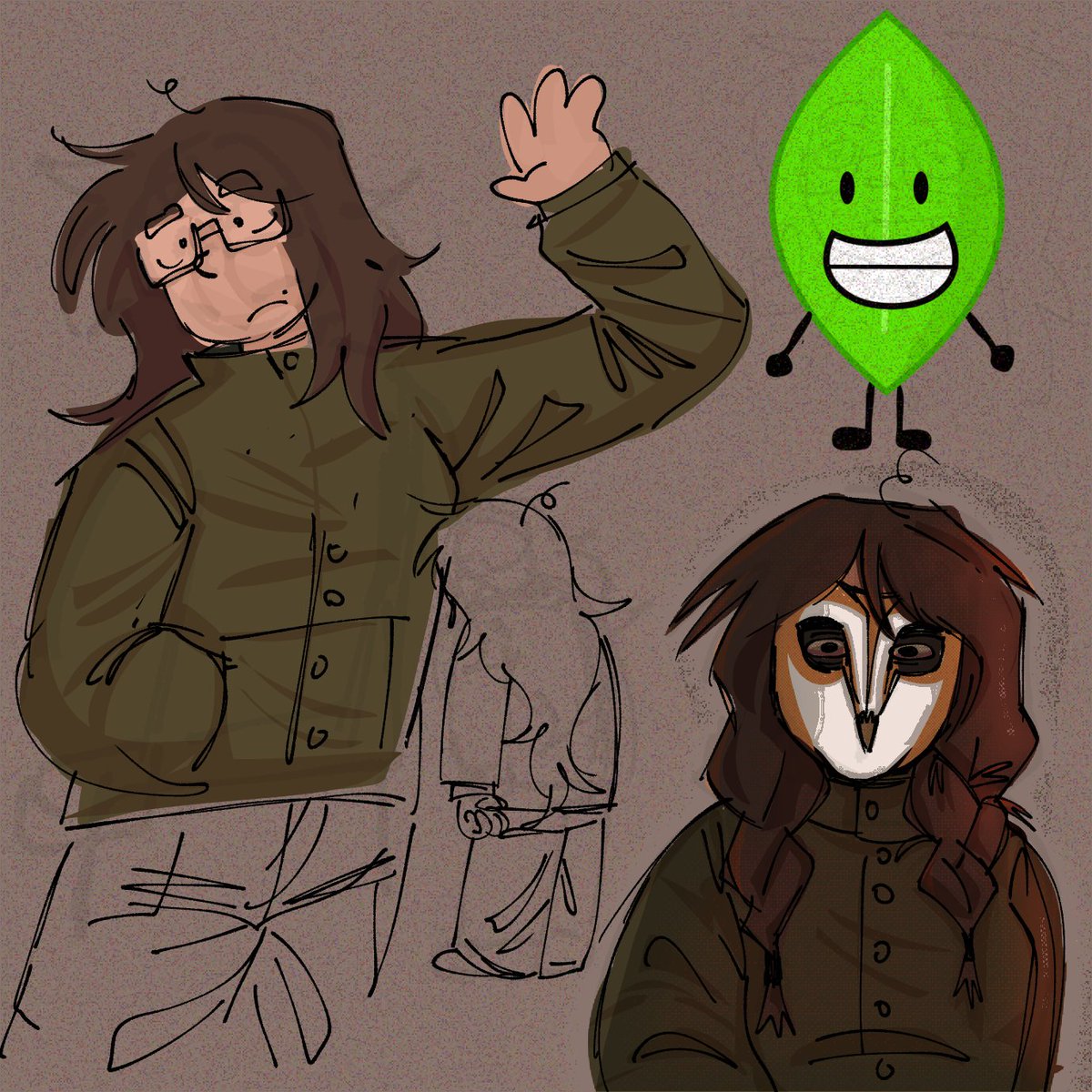 TimTheDestructo's tweet image. My MH sona. Im going to make a real reference soon #marblehornets ignore leafy