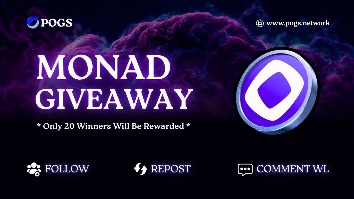Pogsnetwork's tweet image. $500 in $MON Giveaway 🎁

- Follow @Pogsnetwork 
- Retweet + Comment WL

$25 would be sent to 20 winners 🔔