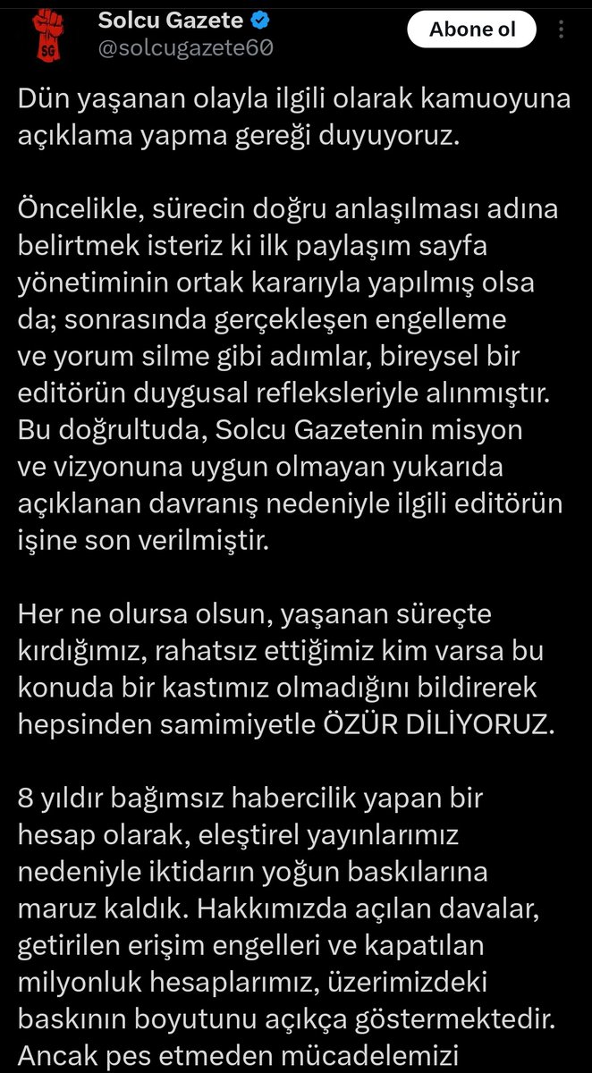 İfşa olmadan önce solcu gazete/ifşa olduktan sonra solcu gazete