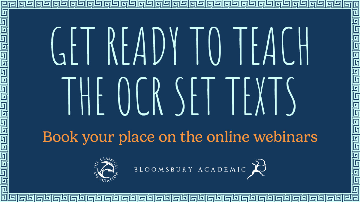BloomsburyClass's tweet image. Calling all Latin and Greek teachers! Getting ready to teach the OCR set texts of Virgil, Cicero, Herodotus and Homer? In collaboration with @Classical_Assoc, we’re hosting 4 webinars this term exploring these texts with academics and teachers.
Register👉 bit.ly/3VIhK5p