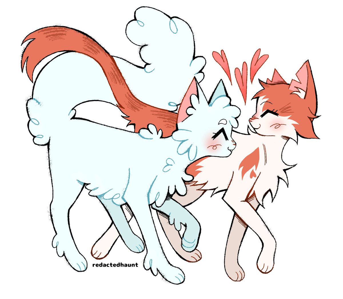 redactedhaunt's tweet image. cloudtail and brightheart &amp;lt;3 #warriorcats