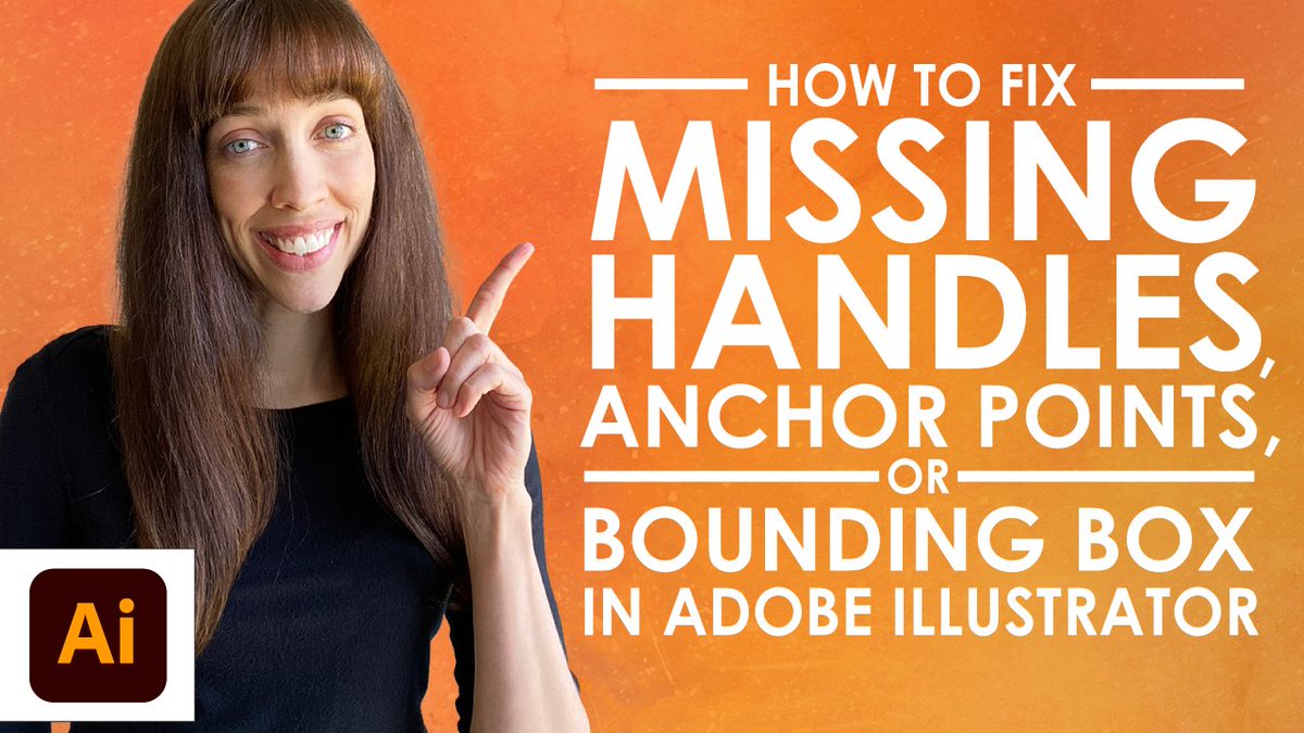 How2GraphDesign's tweet image. So you pressed a couple keys, and now you can’t see your anchor points or bounding box? Learn how to fix it quickly! youtu.be/_w6fGK7BRYs