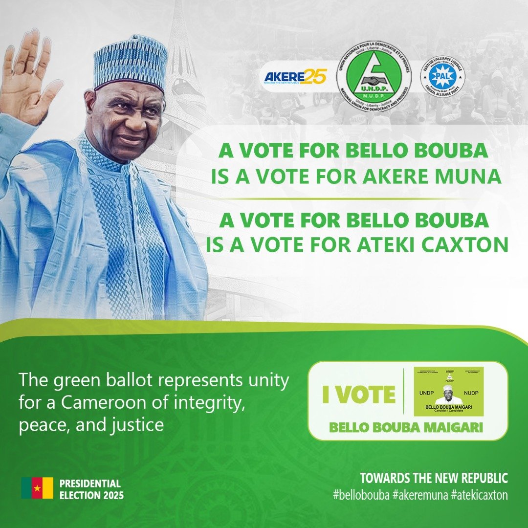 VOTE FOR CHANGE
VOTE BELLO BOUBA
#foryouシ #facebookreelsviral #Politics #hope #cameroun #election2025 #cameroon #akere25 #BelloBouba #atekicaxton #espoir #changement
#Akere2025 #AkereMuna #Share #Like #UnisEtForts #237Vote #ChangeNow