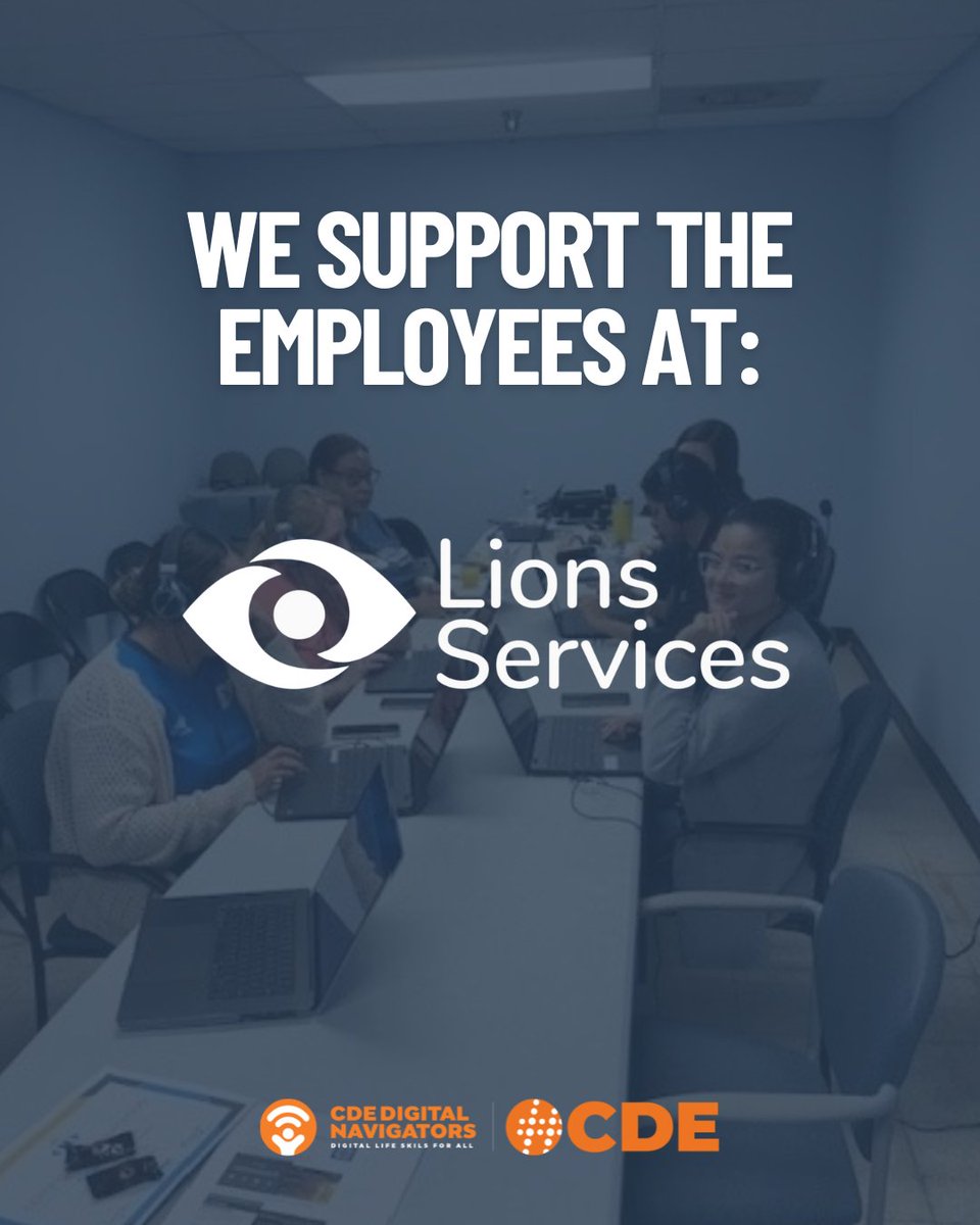 We're proud to collaborate with Lions Services to provide one-on-one Digital Navigator support for their team—offered in both English and Spanish. This partnership equips their staff with the digital tools and confidence to empower individuals who are blind or visually impaired.