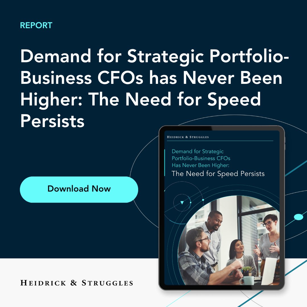 Heidrick's tweet image. The demand for strategic, business-oriented #CFOs in private equity has never been higher. Our latest report explores the market dynamics shaping CFO hiring in 2025 — from step-up candidates to compensation benchmarks and beyond. Download the report here: bit.ly/4nIRCUn