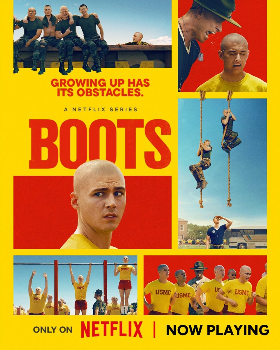 TVTango's tweet photo. ๐Watch Now @netfix Series Premiere BOOTS #Boots Starring #MilesHeizer #LiamOh @MaxParker___ @iamkieronmoore @dominicdgoodman #BlakeBurt #CedrickCooper #NicholasLogan @VeraFarmiga #AnaAyora #AngusOBrien #RicoParis #AnthonyMarble #LoganGould About https://t.co/jj7tX2rhf4 https://t.co/WdMeUoleK3