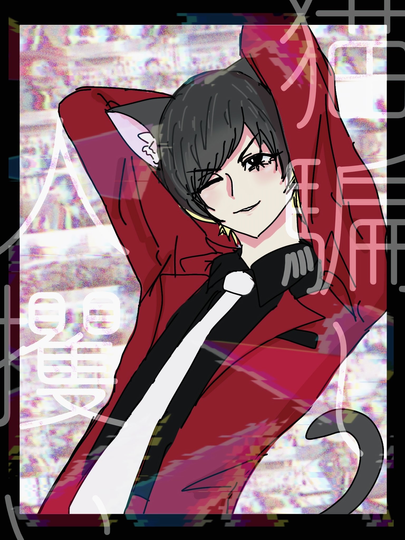 Yuji Ashik… の描いた猫　BARで飲む猫(人) Yuji Ashik… の描いた猫 BARで飲む猫(人) Yuji Ashik… の描いた