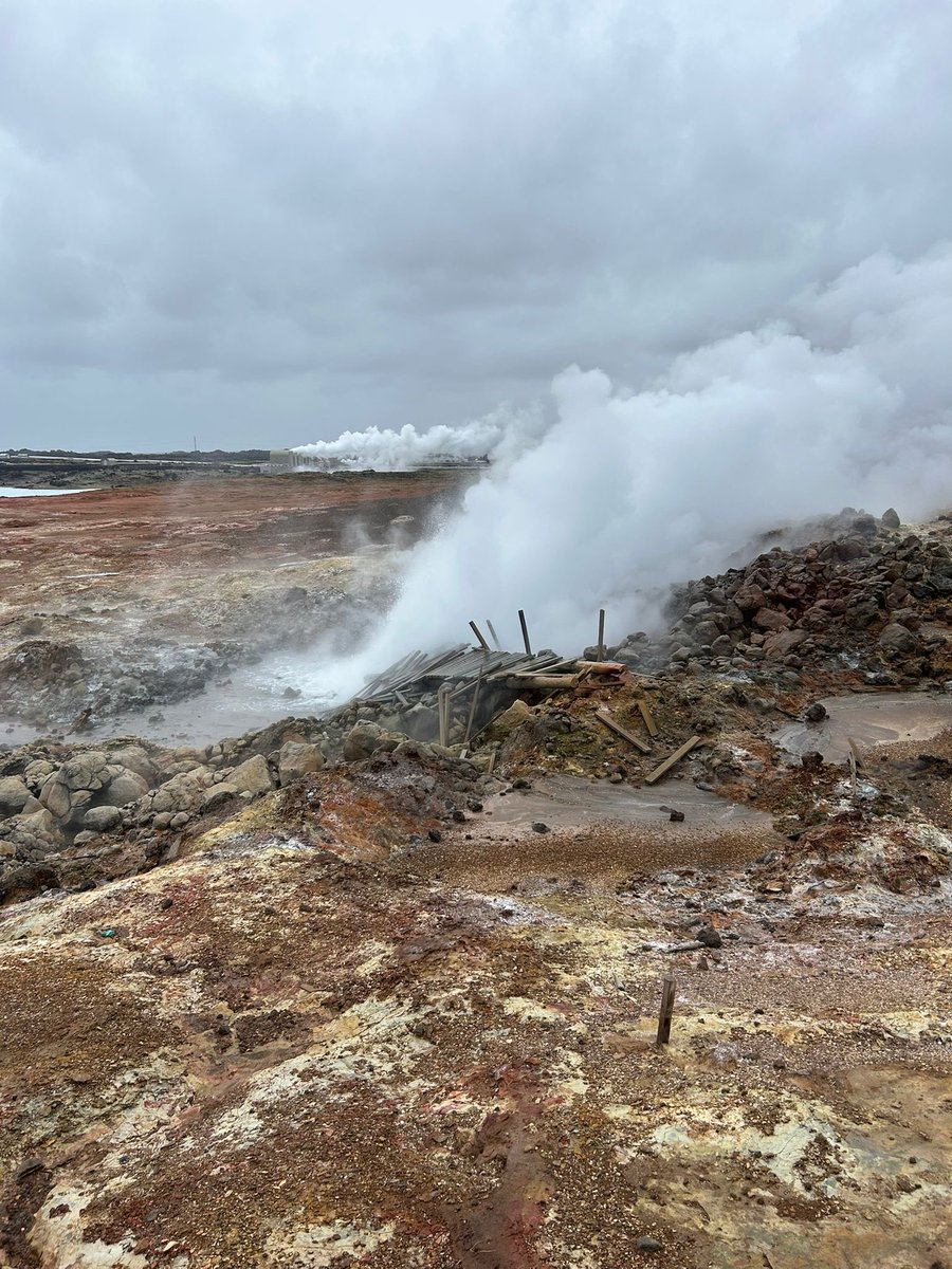 A-Level Geography students have enjoyed a great first day in Iceland. They have had a very full day visiting the bridge between the continents, Stampar Crater, Gunnuhver Hot Springs, Reykjanes Lighthouse &amp; Natthagi Valley. #Iceland