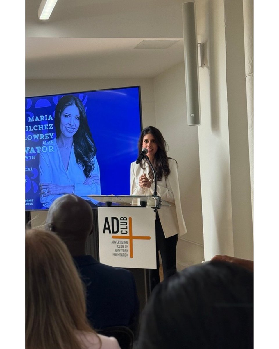 directdigitalh's tweet image. Proud to celebrate our Chief Growth Officer, Maria Vilchez Lowrey, recognized by @AdClubNY as an Innovator during #HispanicHeritageMonth! Maria leads with vision &amp;amp; fearless innovation—driving growth across @Orange142 and @colossus_ssp.

#ADClubNY #AWNewYork25