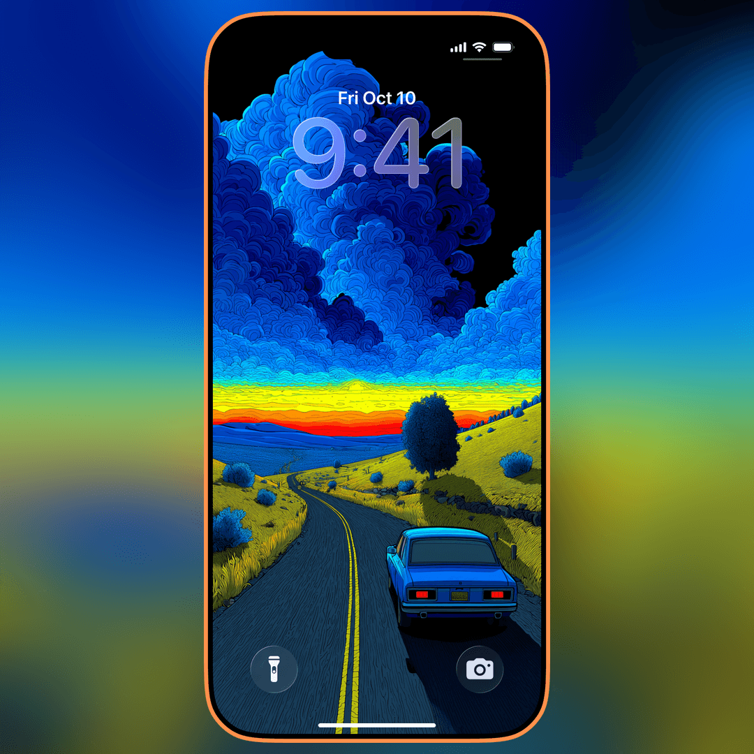 on_lockscreen's tweet photo. Stunning iPhone Wallpaper - Neon Road https://t.co/7H6j2dr6ak