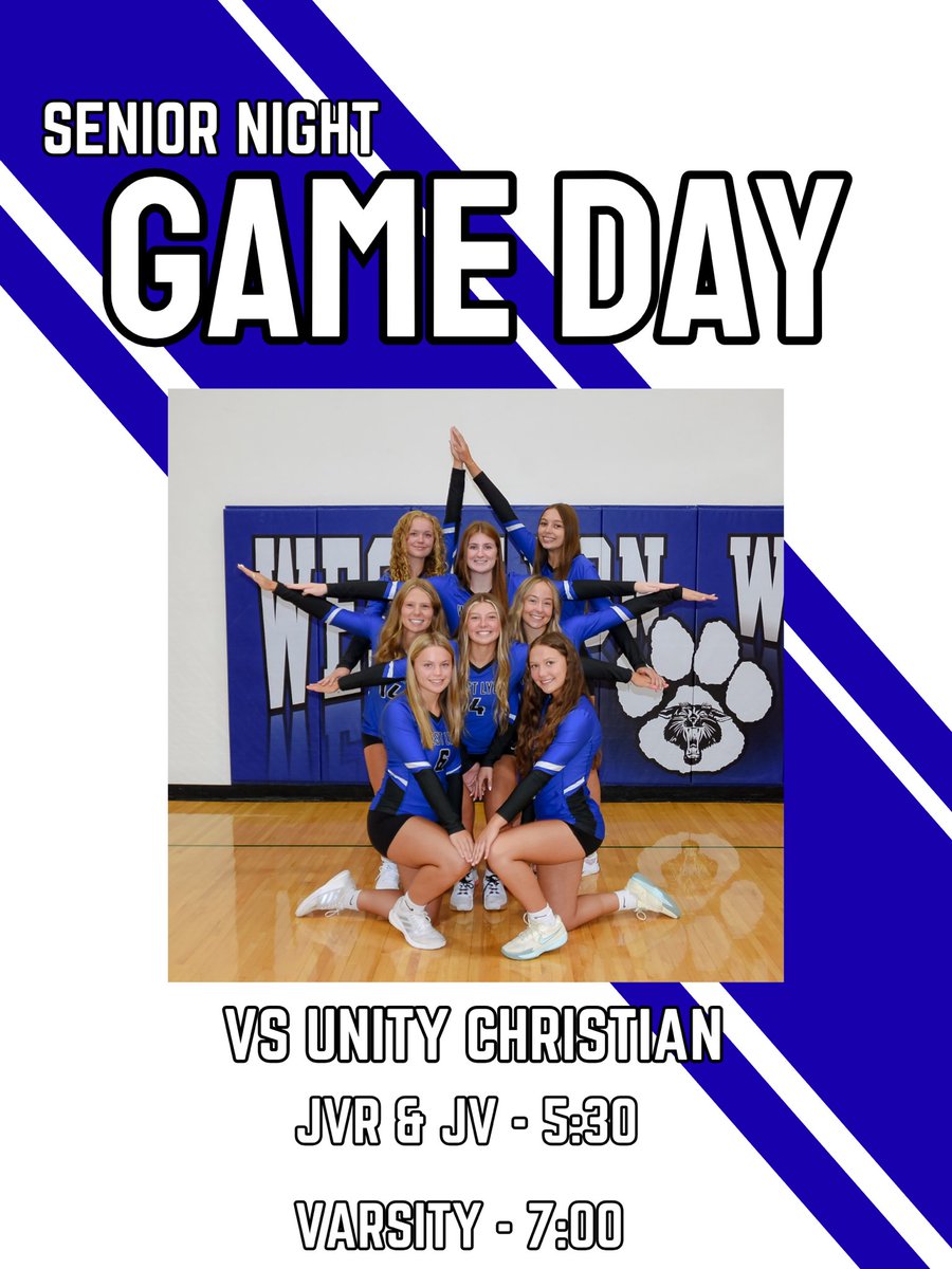 Senior night!! Come support Leah, Sidney, Braylyn, Savannah, Alyssa, Katelyn, and manager Savannah🤩