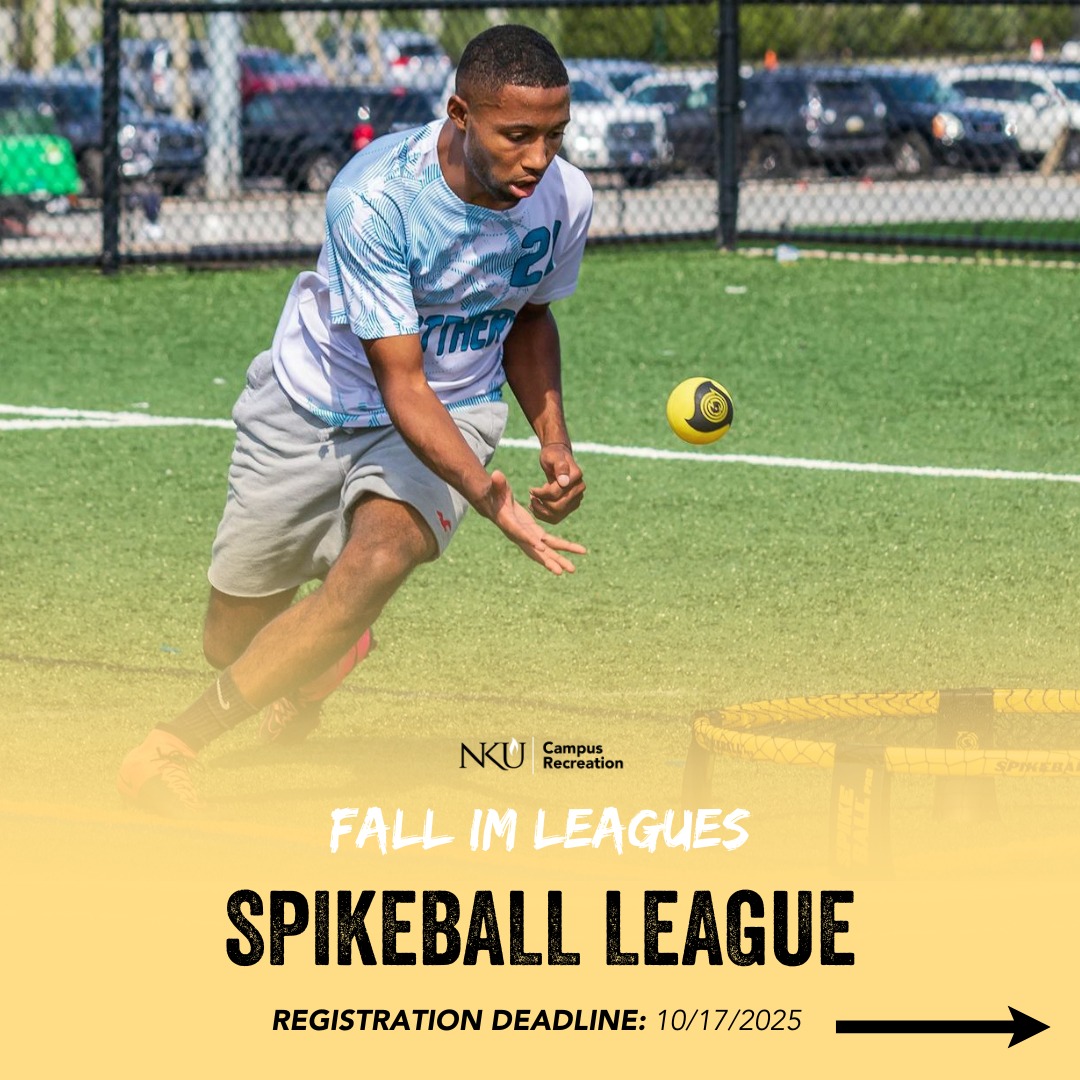 nku_camprec's tweet image. Ready to spike your way to fun? Join Campus Rec&apos;s Intramural Spikeball Tournament! Register now for just $10/team and let&apos;s see who takes home the bragging rights! 🙌🏼

#NKUCampusRec #spikeball