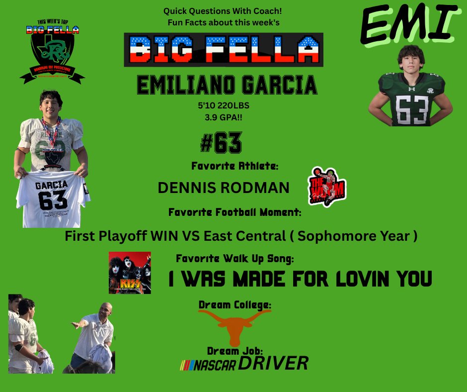 Insurance Solutions With Coach B (@gowithcoachb) on Twitter photo ๐ท๐ทQuick Questions with Coach!!! ๐ท๐ท๐ท
Fun Facts about this week's #bigfella2025
CONGRATS Emiliano Garcia!! #OLINE #StrikeEm #WeAreReagan ๐ท๐ทQuick Questions with Coach!!! ๐ท๐ท๐ท
Fun Facts about this week's #bigfella2025
CONGRATS Emiliano Garcia!! #OLINE #StrikeEm #WeAreReagan