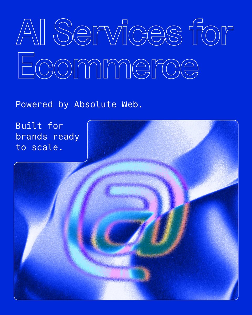 itsabsoluteweb's tweet image. New from Absolute Web: AI Services for Ecommerce. From personalization &amp;amp; smart support to automation &amp;amp; predictive insights, we help brands harness AI for growth. 

Learn more: absoluteweb.com/ai-services-fo… 

#AbsoluteWeb #AIforEcommerce