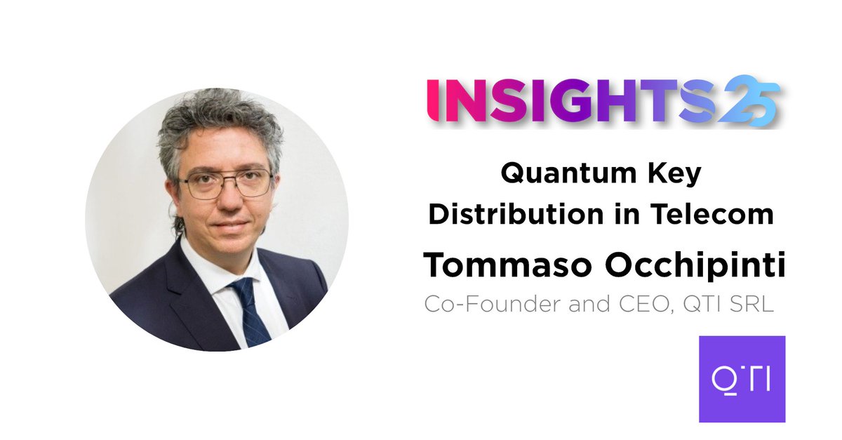 Join us at #RBBNINSIGHTS in Dallas as Tommaso Occhipinti, Co-founder &amp; CEO of QTI, explores how quantum-resistant security and Quantum Key Distribution (QKD) are transforming telecom resilience. 
Register now: hubs.la/Q03MMQF20
