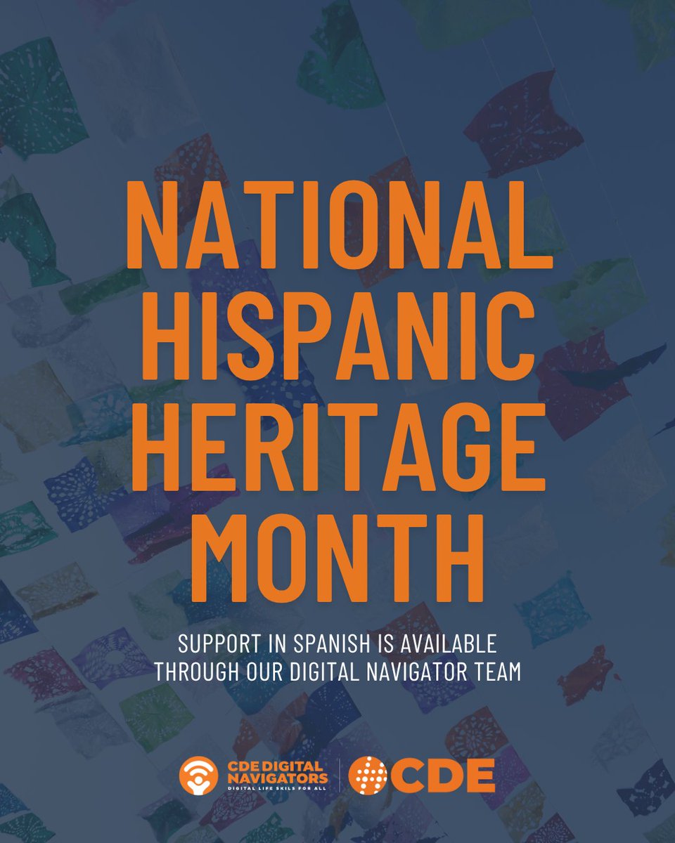 October is Hispanic Heritage Month, a time to celebrate culture, connection, and community.  At CDE, we're proud to support language access by offering digital skilling and cybersecurity courses in Spanish. This work wouldn’t be possible without partners like the <a href="/HarrisYMCA/">Harris YMCA</a>.