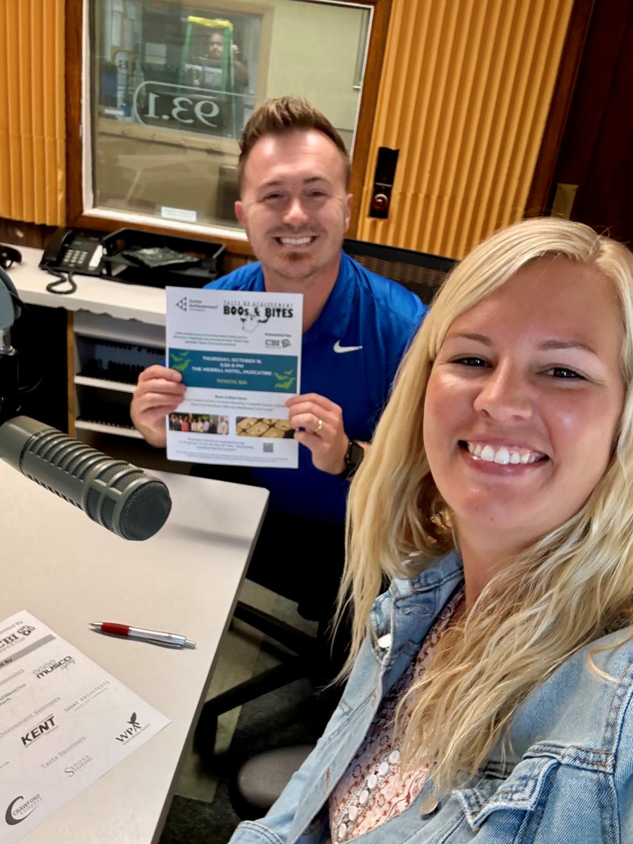 🎤 Tune into MC 93 and KWPC tomorrow morning as Connor and Makenzie share all the spooky-good details about JA Taste of Achievement: Boos &amp; Bites! 👻🎃

Learn more - bit.ly/2025jataste
