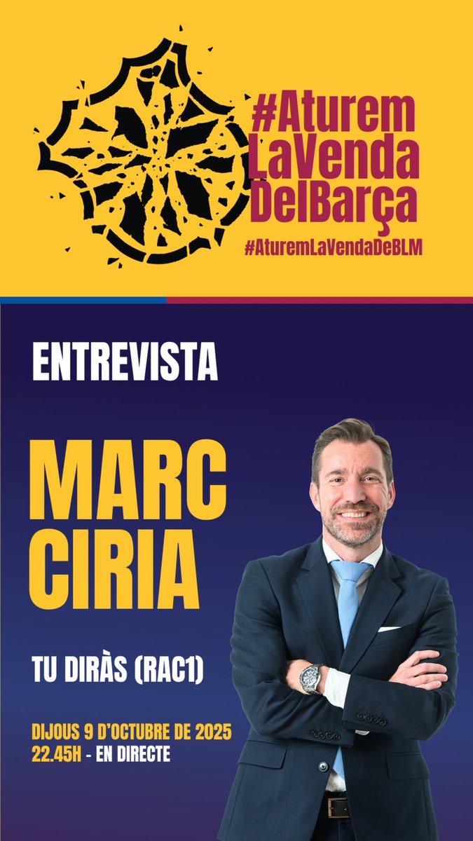 🎙️ Entrevista a Marc Ciria
📻 #TuDiràs - <a href="/rac1/">RAC1</a> (22.45h)

ℹ️ rac1.cat
