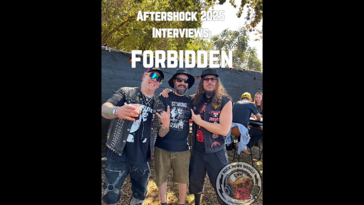 RockNewsWeekly's tweet photo. Aftershock 2025 Interviews! Day 2 – Forbidden
YT - https://t.co/25oZIEq2Vl 
Spotify - https://t.co/sljlfNleFu https://t.co/dmawbUBBdd