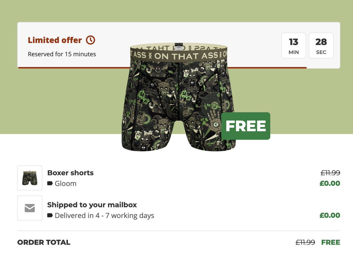 freesamplescouk's tweet image. 🩲🎃 Spooky deal alert! Get 2 FREE pairs of Halloween boxer shorts from ON THAT ASS 👻
Your 1st pair is totally free – cancel anytime! Don’t miss this ghostly giveaway 👇
🔗 fsdl.uk/bshs/