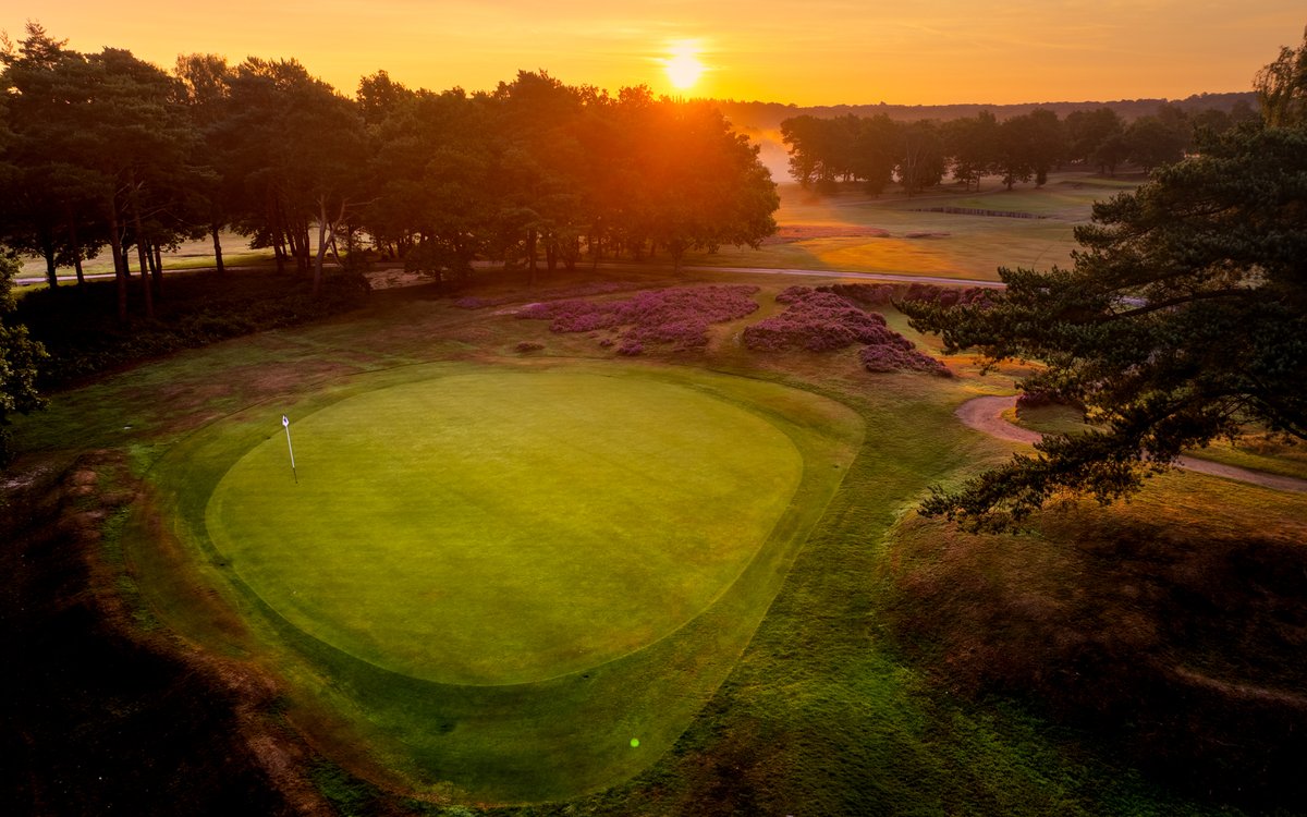 A back-right pin on 15 is as friendly as this short par 4 gets, with the green sloping steeply from front to back.

When the sun’s setting though, the scorecard matters less – it’s just a joy to be out on our heathland.