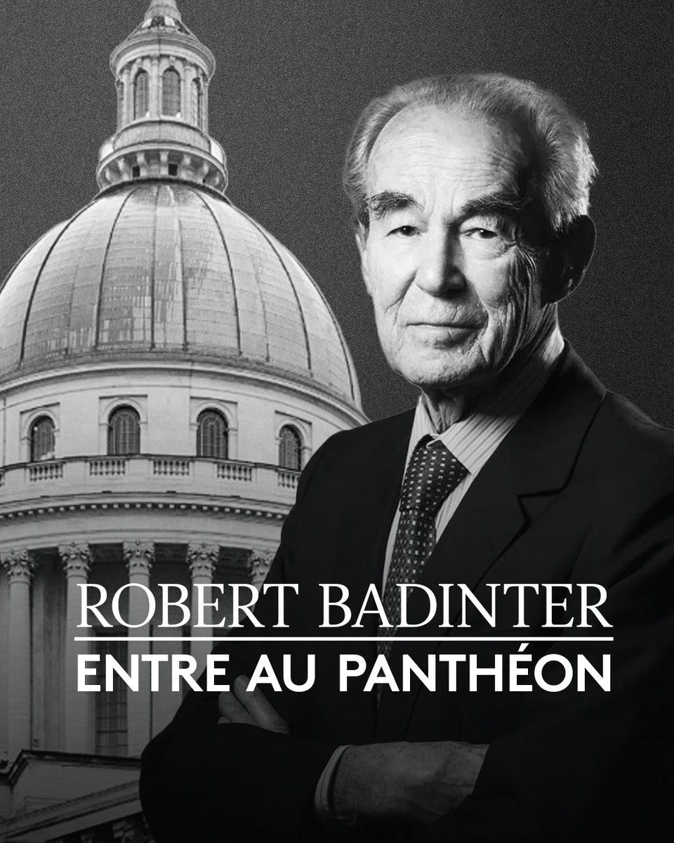 Aujourd'hui, Robert Badinter entre au Panthéon.

Son discours pour l'abolition de la peine de mort, comme son combat pour que « la prison républicaine » amende réellement les détenus, restent des boussoles pour notre République.

Cultivons le souvenir et l'exemple de cet immense