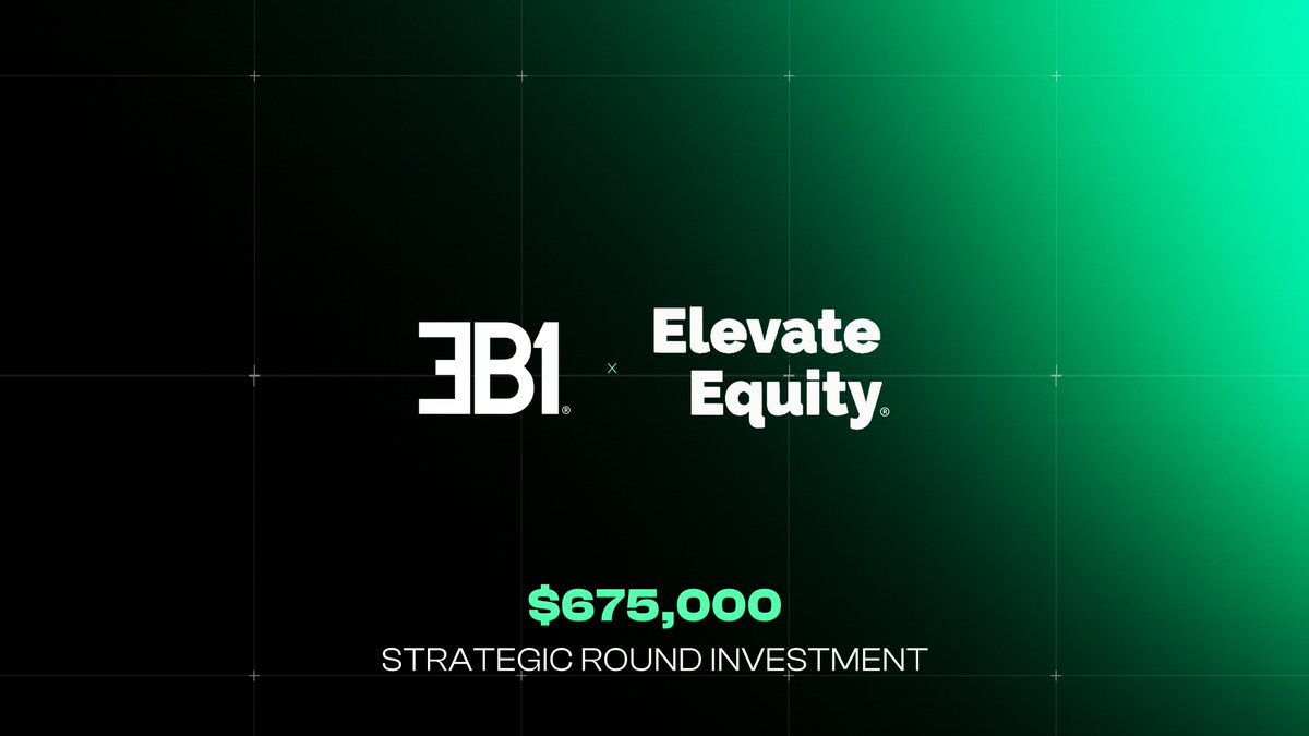 EB1 has successfully closed a $675,000 strategic round with Elevate Equity, bringing the total for this raise to over $1.2 million.

The partnership strengthens our position at the intersection of digital wealth and real-world access, as our ecosystem prepares for the first