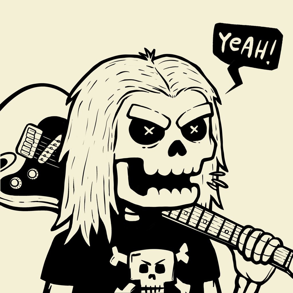 Inktober Day 9/31 - Heavy
Only thing that came to my mind was heavy metal 🤘