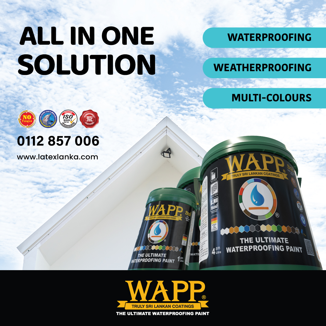 WappPaint's tweet image. WAPP: All in one solution...🤩
#AllInOneSolution #wapp #waterproofingsolutionsgpaint #Waterproofing #exteriorcoating #waterproofingpaintsrilanka #waterproofingsrilanka #wappwaterproof #wappsrilanka #wappwaterproofing