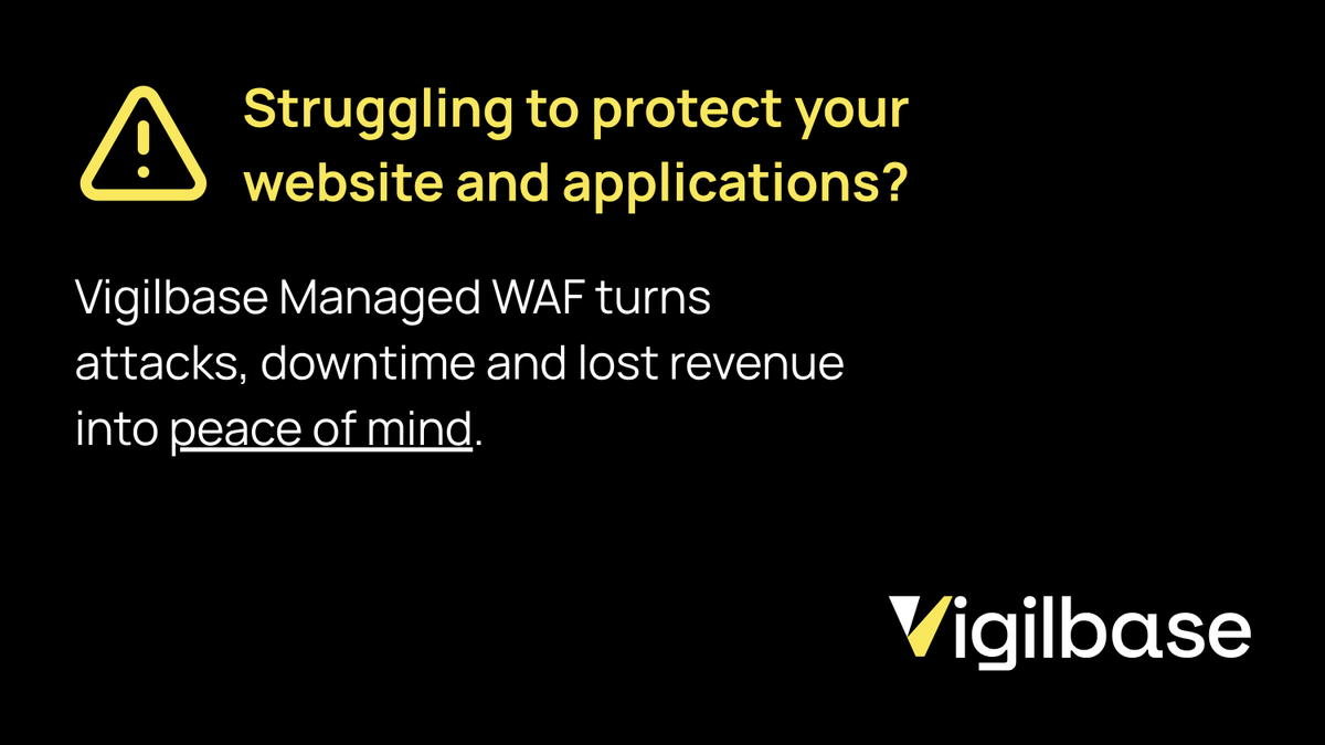 vigilbase's tweet image. Vigilbase Managed WAF is here! 🥳 Let our experts defend your apps 24/7, so you can focus on what matters. We stop hackers, bots, and cyber threats before they reach your applications.
eu1.hubs.ly/H0nJqc30
#vigilbase #cybersecurity #webapplicationfirewall #cloudflare