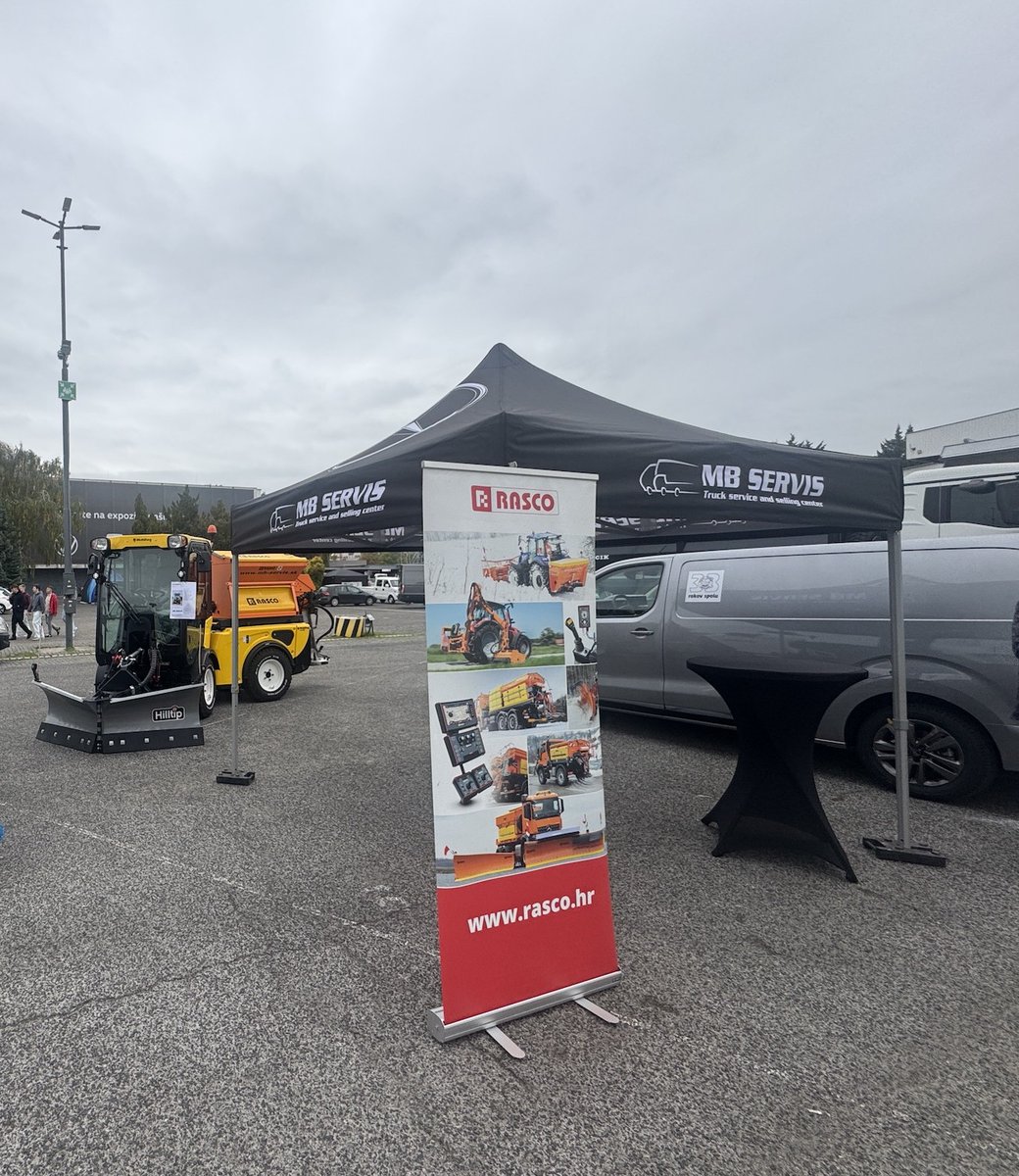 Multihog's tweet image. Our Slovakian dealer, MB Servis is attending the Autoshow Exhibition in Nitra, running from today until Sunday, October 12th. 

They’re showcasing a Multihog CX equipped with a winter setup featuring a V plough and salt spreader, the perfect solution for year-round maintenance.