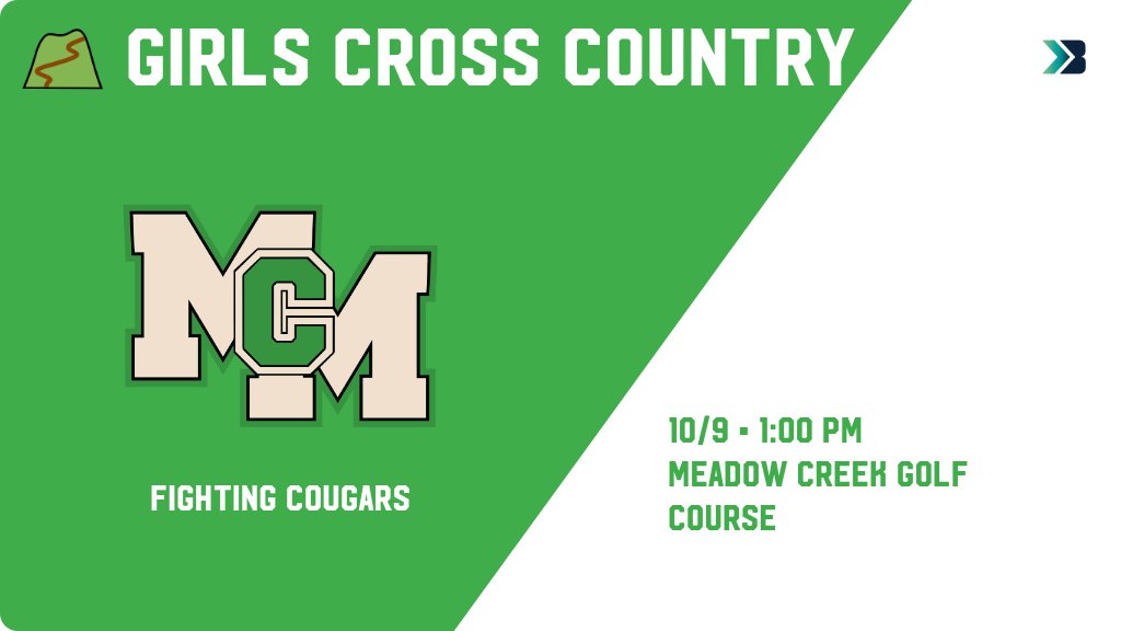 Girls Cross Country (Varsity) Meet Day! - Check out the event preview for the McCook Central/Montrose Fighting Cougars. It starts at 1:00 PM and is at Meadow Creek Golf Course. gobound.com/sd/sdhsaa/girl…