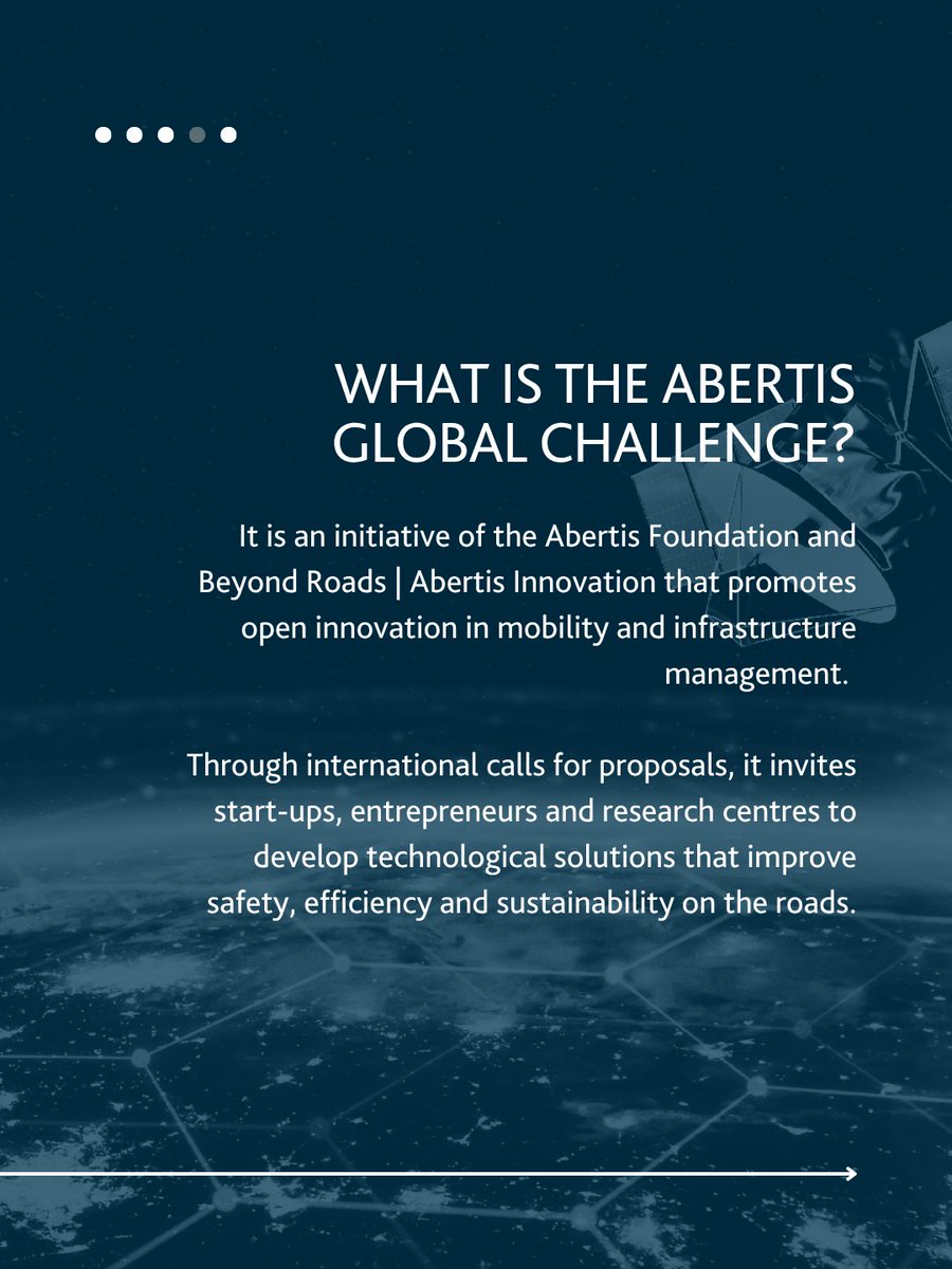 Abertis's tweet image. 🛣️💡 At #AbertisBeyondRoads, we’re driving #sustainablemobility with smart solutions for the high-capacity roads we manage.

Curious how we make it happen? Let’s show you! 💬

#AbertisInnovation