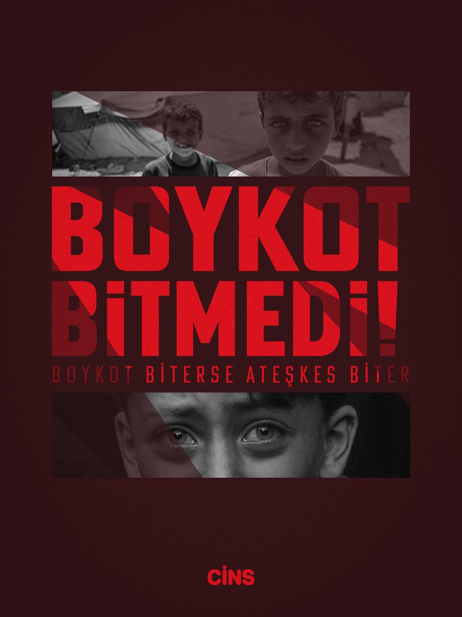 Unutma: boykot bitmedi!
Boykot bir seçenek değil, vicdani bir sorumluluktur. Her alınmayan ürün, Gazze’de bir nefes demek. Şu an ateşkes kararı verilmiş olabilir, ama vicdani sorumluluğumuz bitemez.
Çünkü boykot biterse, ateşkes de biter🇵🇸