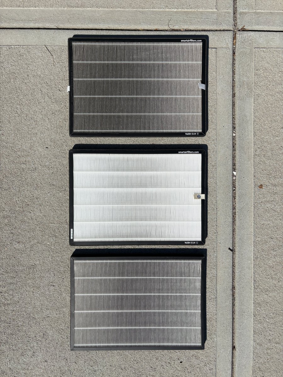 SmarterHEPA's tweet image. Clean Air Nebraska sent us a picture of their HEPA filters on change day 😮

Can you tell which one is brand new? 😅