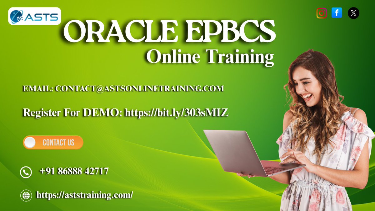 AstsTraining's tweet image. 𝐑𝐞𝐠𝐢𝐬𝐭𝐞𝐫 𝐟𝐨𝐫 𝐃𝐞𝐦𝐨 𝐨𝐧 𝐎𝐑𝐀𝐂𝐋𝐄 𝐄𝐏𝐁𝐂𝐒: bit.ly/303sMIZ
𝐊𝐧𝐨𝐰 𝐌𝐨𝐫𝐞: aststraining.com/courses/epbcs-…
#EPBCSOracle #EPBCSCertification #EPBCSOnlineTraining #OracleEPBCSTraining #PBCSandEPBCSTraining #EPBCSTraining #AstsTraining #DemoonEPBCS #india #usa