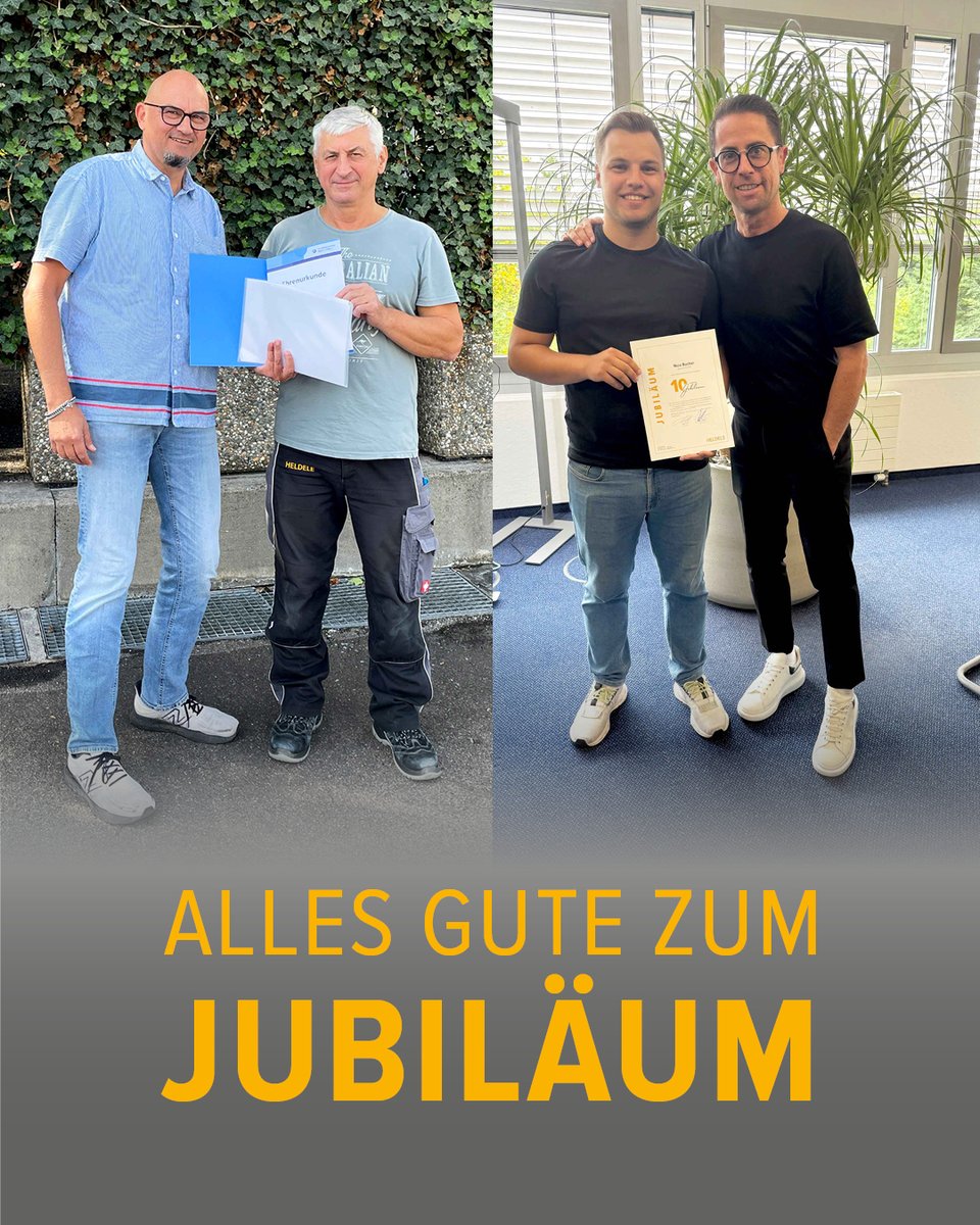 Wir sind stolz, euch an unserer Seite zu haben!
👏 Danke, dass ihr Teil von HELDELE seid – auf viele weitere erfolgreiche Jahre!

 *Leider konnten wir nicht jeden abbilden dennoch sind alle Jubilare gemeint.
#Jubiläum #Danke #TeamSpirit #Mitarbeiterwertschätzung