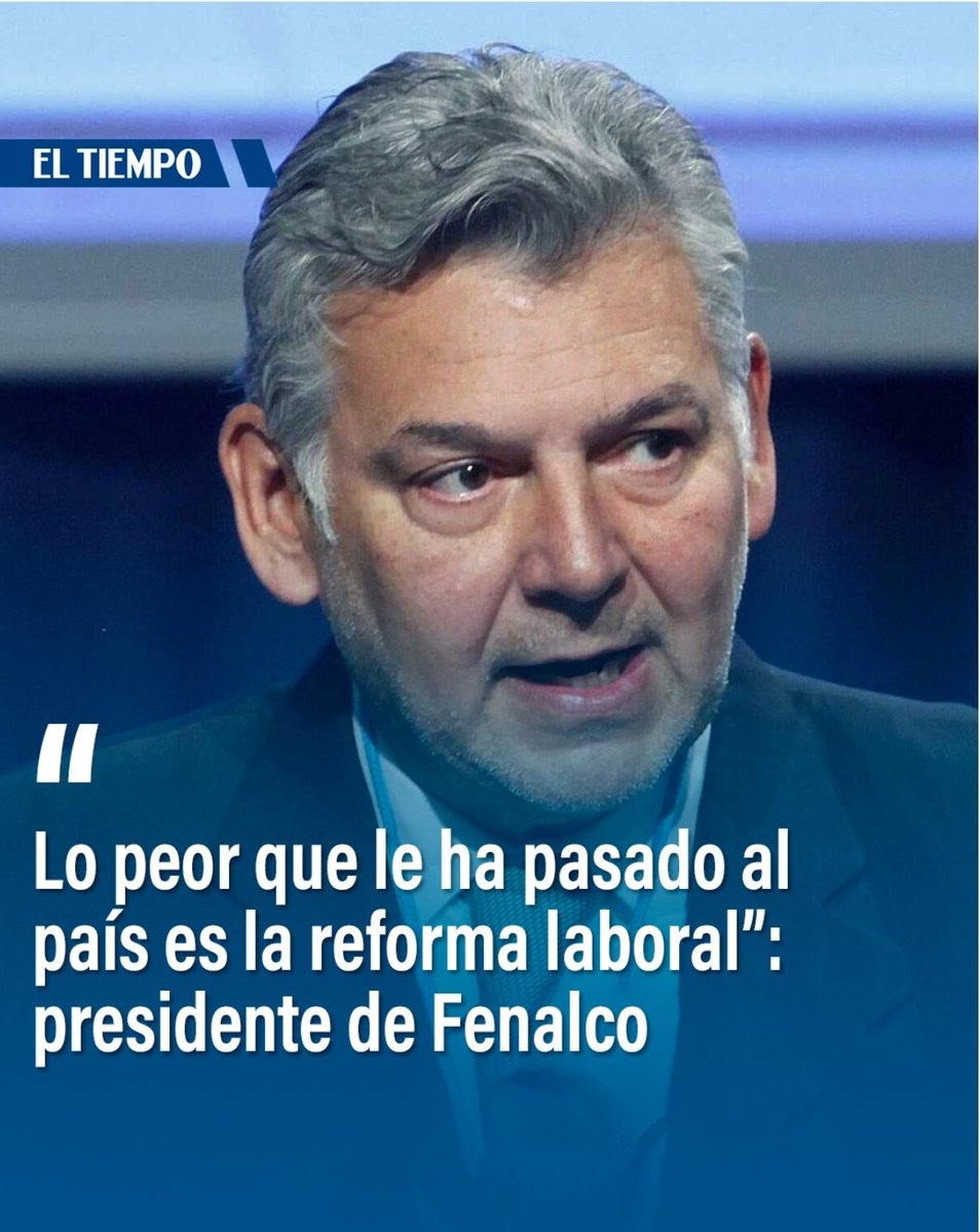 Todo lo que beneficie al pueblo trabajador siempre será lo peor para <a href="/BruceMacMaster/">Bruce Mac Master</a> presidente de la <a href="/ANDI_Colombia/">ANDI</a> y <a href="/JaimeA_Cabal/">Jaime Alberto Cabal</a> director de <a href="/FenalcoNacional/">Fenalco Nacional</a>.
