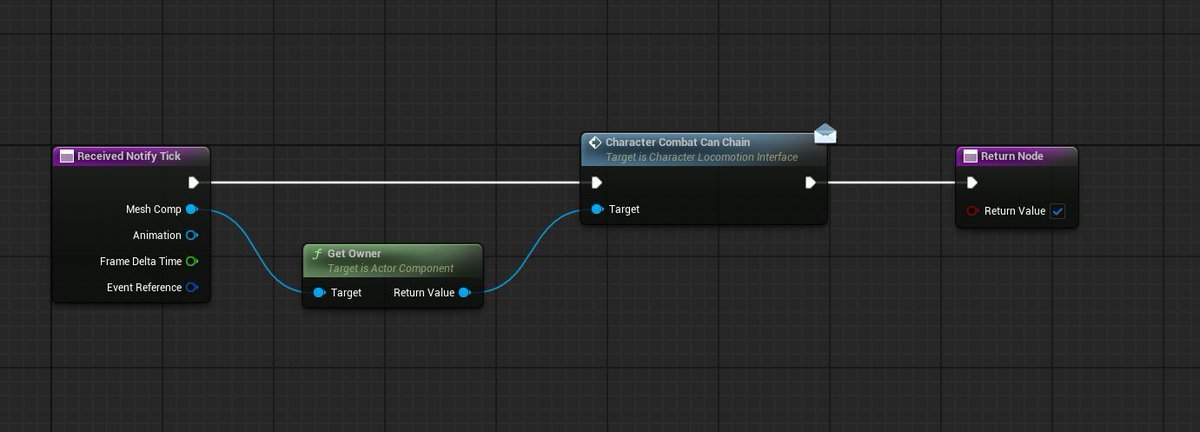 Pvt_Hinges's tweet image. Unreal tip: Don’t use Tick for animation checks. Use AnimNotifies or Montage Branch Points (or even AnimNotify States for start/tick/end). Add an interface + call the mesh owner instead of casting. Cleaner, faster, safer.

#UnrealEngine #GameDev #IndieDev #UE5Tips