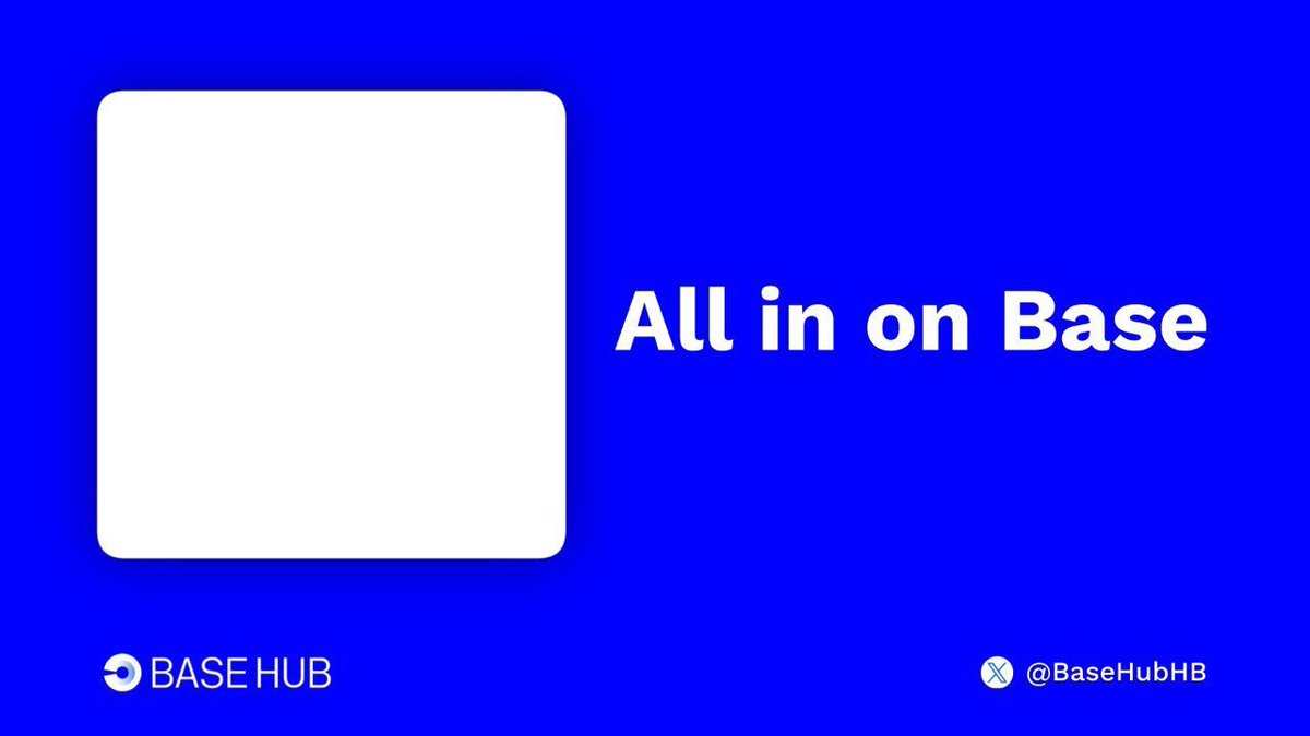 BaseHubHB's tweet image. All in on @base 🟦