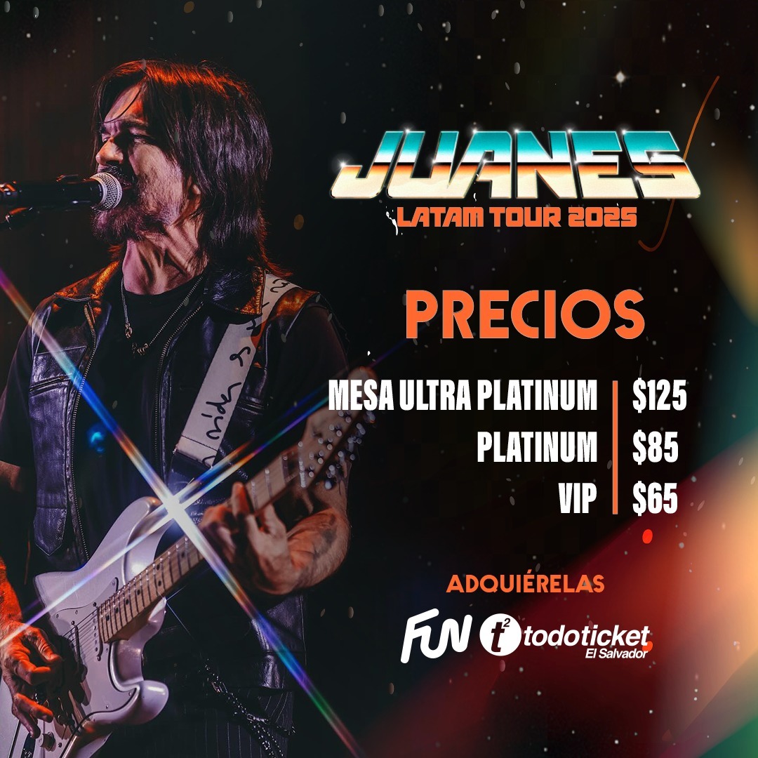 ElMetroDigital's tweet image. Solo faltan 9 días para vivir una noche inolvidable junto a Juanes y sus grandes éxitos 🎸🎵

Adquiere tus entradas ahora en:
Fun Capital
TodoTicket El Salvador
#juanes #twoshows #elsalvador #LatamTour2025.