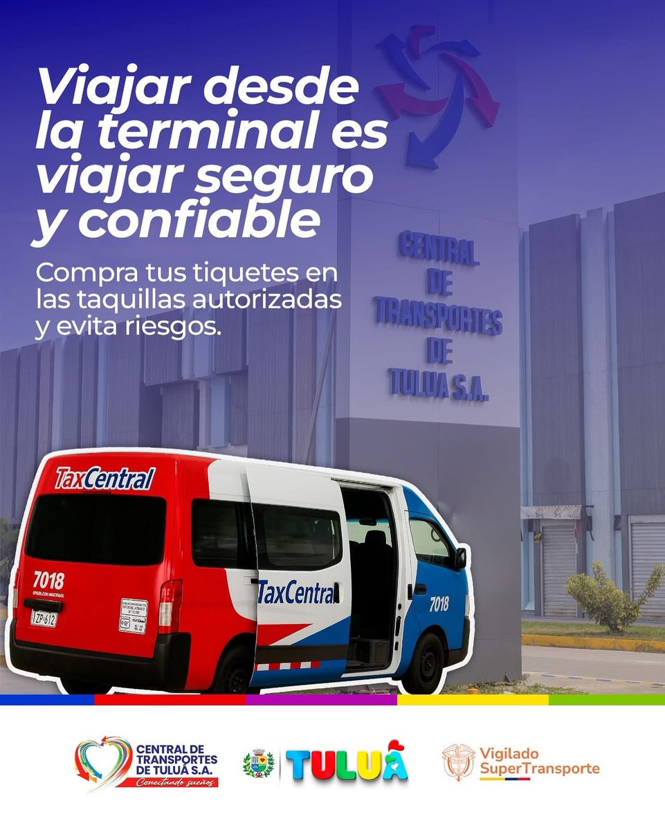 TerminalTulua's tweet image. Cada viaje comienza mejor cuando eliges hacerlo bien.

Viaja desde la Terminal, compra tus tiquetes solo en las taquillas autorizadas, donde la seguridad y la confianza van contigo.

#viajes #centraldetransportesdetuluá #compraenlinea #valledelcaucacolombia #tulua