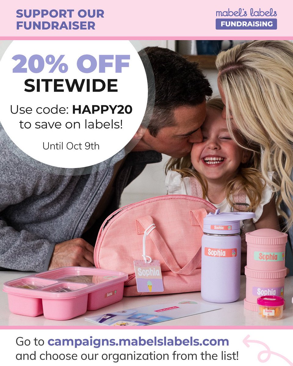 Whew that was a lot of hangers!!! The office staff is doing an amazing job at keeping these items off the ground. Please do your best to label your kids clothing and use our fundraising link with the code happy to save 20% on labels right now
mabelslabels.ca/en_CA/fundrais…